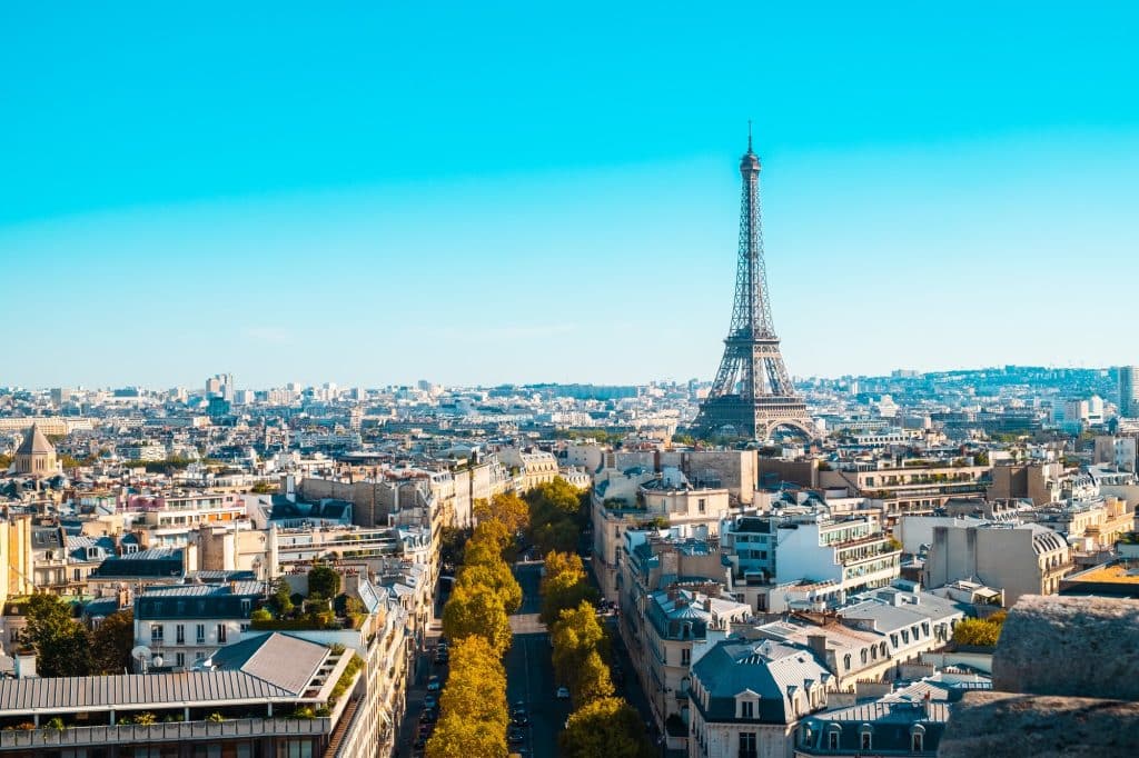 vistas de la torre Eiffel