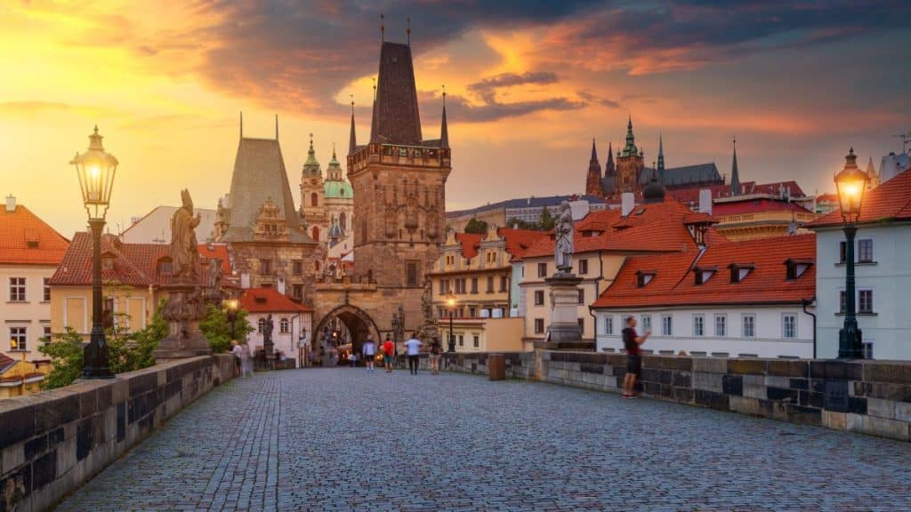 vistas del puente de praga