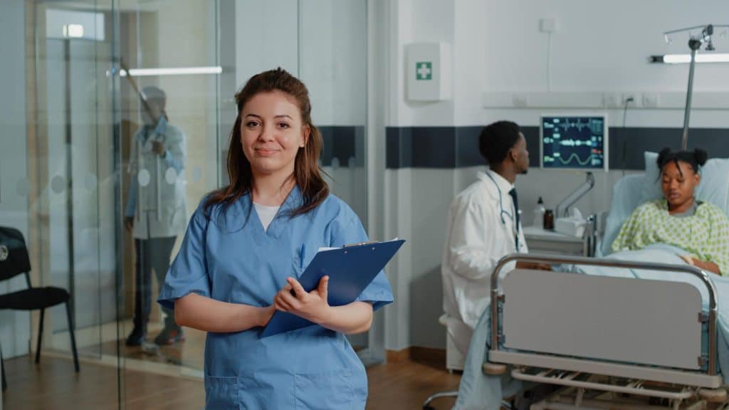 enfermera en un hospital